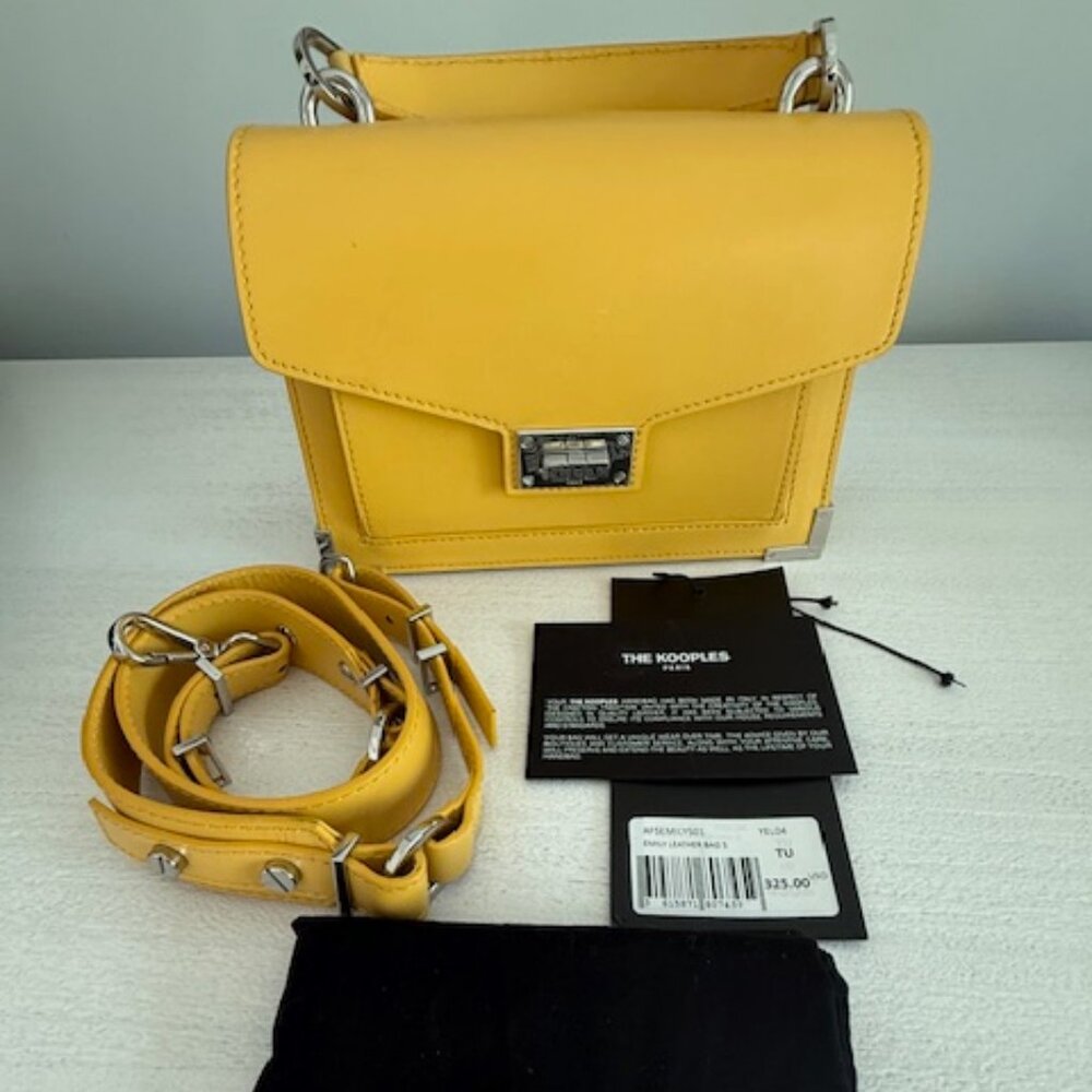 The Kooples Emily Leather Bag in Yellow